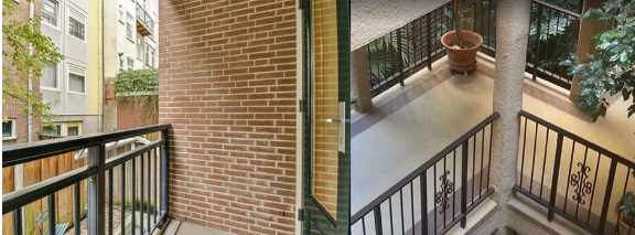 two examples of balcony waterproofing